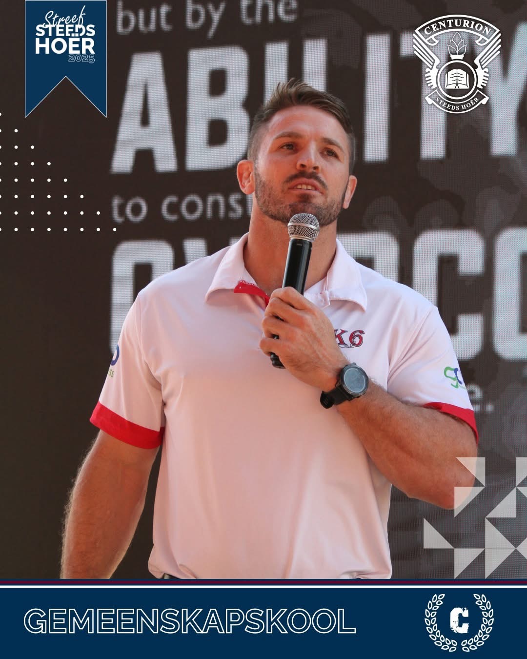 Jaco Kriel speaking at Centurion Steeds Hoër